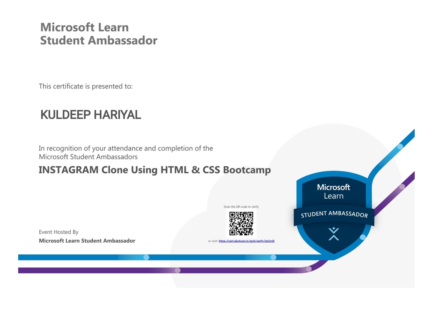 Microsoft certificate